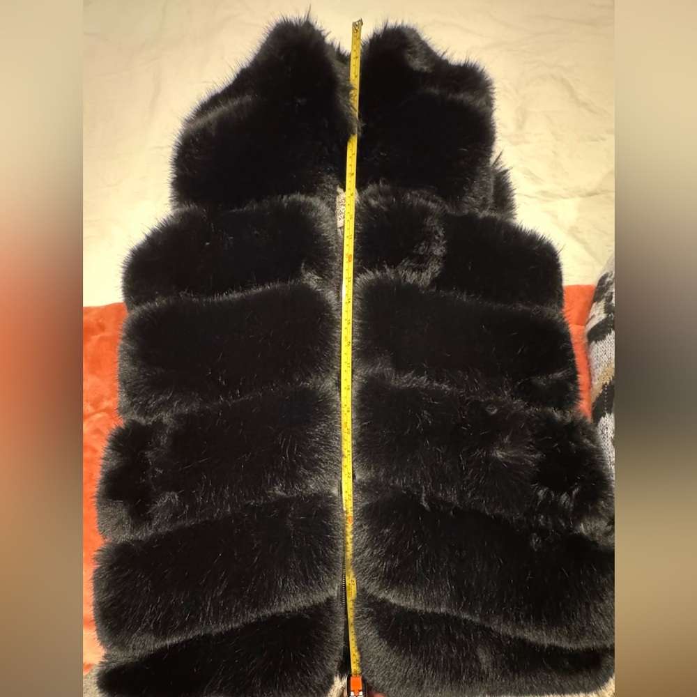 🔥DESIGNER NWT GORGEOUS FAUX MINK LEATHER VEST AMAZING FEEL & QUALITY MED 🔥 - Picture 12 of 13